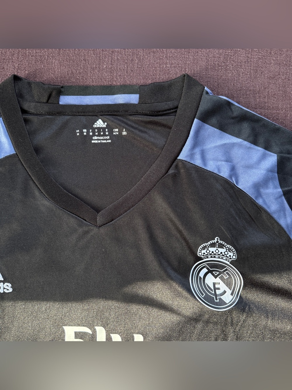 Adidas Real Madrid Ronaldo #7 Black Soccer Jersey Men’s M - Picture 3 of 7